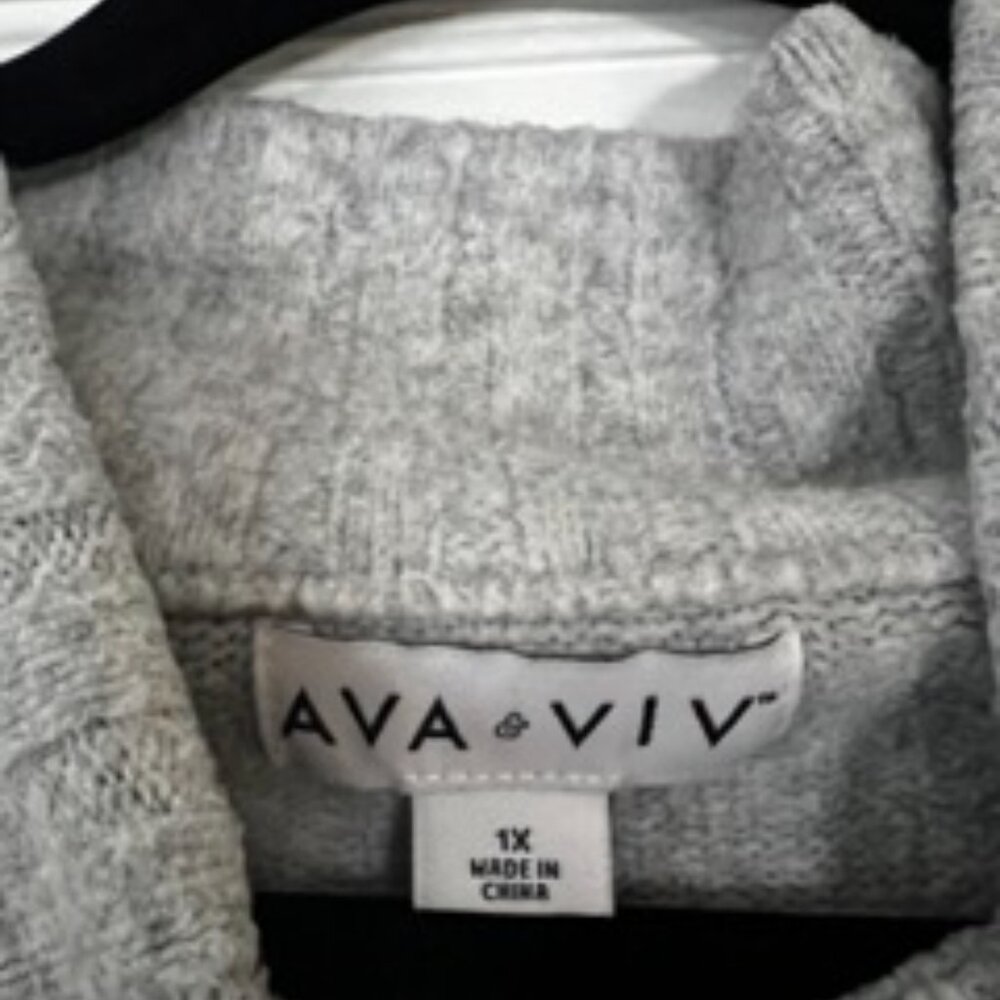Ava and Viv Mockneck Chunky Sweater - Picture 2 of 4